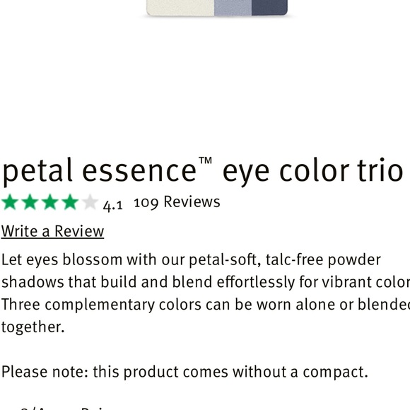 NEW AVEDA EYE COLOUR TRIO IN SHADE 990 PLUM MIST - Picture 4 of 5